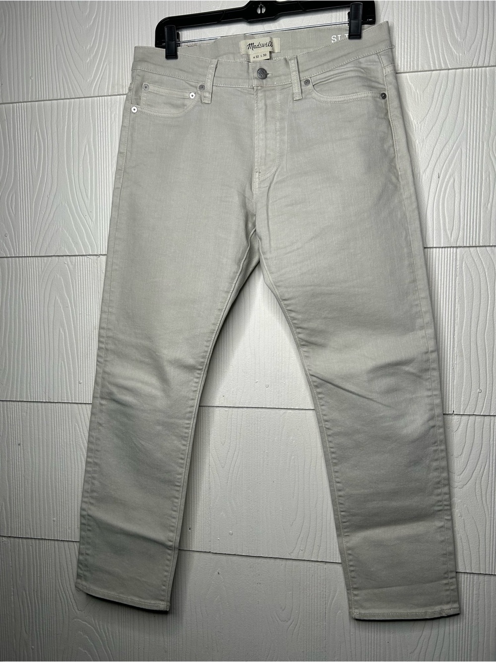 Madewell Men's Slim Straight Jeans - Pale Gray